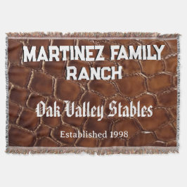 Family Ranch Faux Crocodile Leather Western Deken