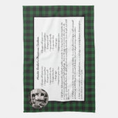 Family Recipe Green Gingham Holiday  Foto Theedoek (Verticaal)