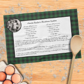 Family Recipe Green Gingham Holiday  Foto Theedoek