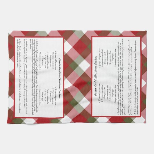 Family Recipe Keepomwille Red Green Play Holiday Theedoek (Horizontaal)