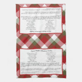 Family Recipe Keepomwille Red Green Play Holiday Theedoek (Verticaal)