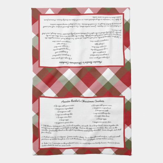 Family Recipe Keepomwille Red Green Play Holiday Theedoek (Verticaal)