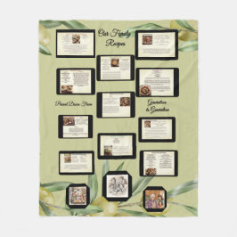Family Recipe Keepsake Fleece Deken
