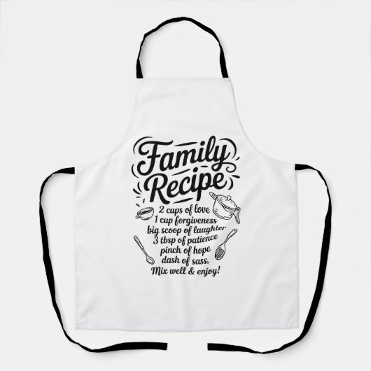 Family Recipe Kitchen Love, Togetherness & Home Schort (Voorkant)