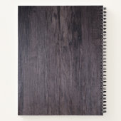 Family Recipes Cookbook Rustic Wood Personalized Notitieboek (Achterkant)