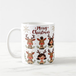 Family Reindeer Matching Mugs Koffiemok