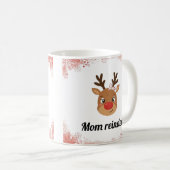Family Reindeer Matching Mugs Koffiemok (Voorkant rechts)