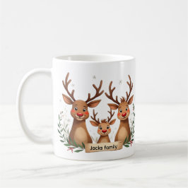 Family Reindeer Matching Mugs Koffiemok
