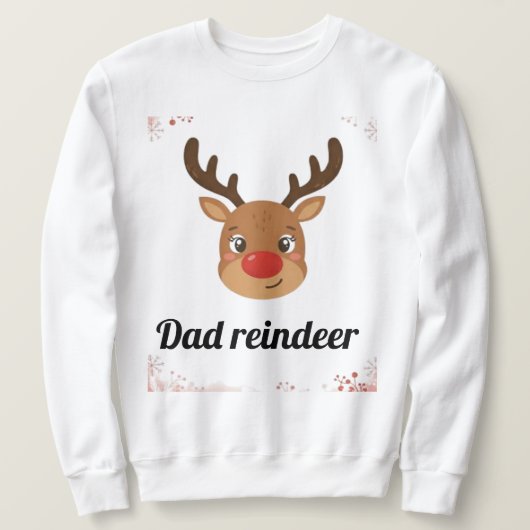 Family Reindeer Matching Mugs Trui (Design voorkant)