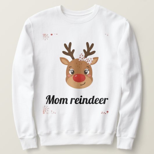 Family Reindeer Matching Mugs Trui (Design voorkant)