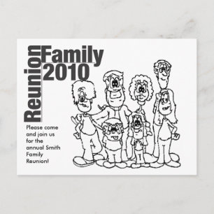 Family Reunion 2010 Coloring Invite Uitnodiging Briefkaart