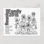 Family Reunion 2010 Coloring Invite Uitnodiging Briefkaart (Voorkant)