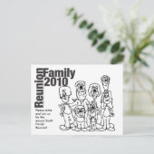 Family Reunion 2010 Coloring Invite Uitnodiging Briefkaart (Staand voorkant)