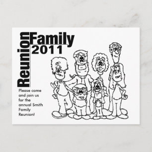 Family Reunion 2011 Coloring Invite Uitnodiging Briefkaart