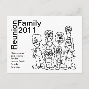 Family Reunion 2011 Coloring Invite Uitnodiging Briefkaart