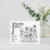 Family Reunion 2011 Coloring Invite Uitnodiging Briefkaart (Staand voorkant)
