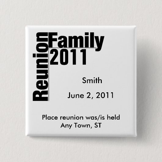 Family Reunion 2011 Souvenir Button (Voorkant)