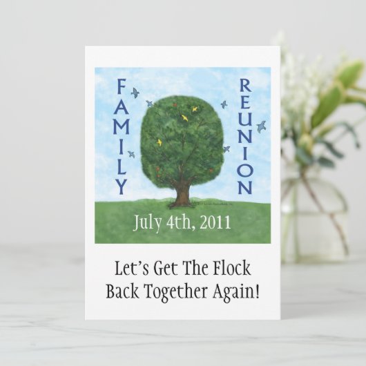 Family Reunion 2011 Uitnodiging met envelop (Staand voorkant)