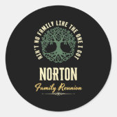 Family Reunion 2025 Matching Design - Norton  Ronde Sticker (Voorkant)
