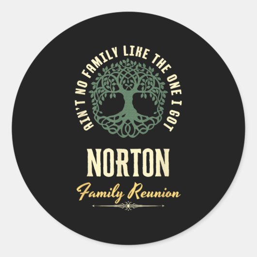 Family Reunion 2025 Matching Design - Norton  Ronde Sticker (Voorkant)