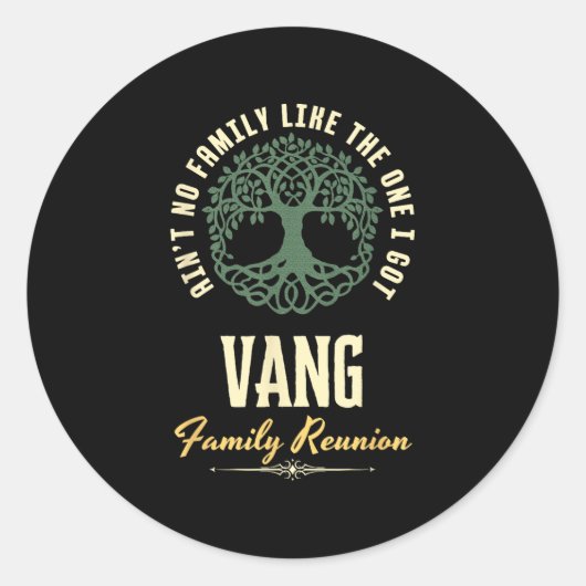 Family Reunion 2025 Matching Design - Vang Ronde Sticker (Voorkant)