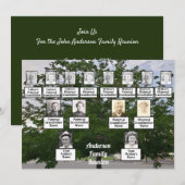 Family Reunion 3 Generation Summertime Boom Kaart (Voorkant / Achterkant)