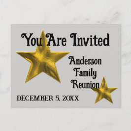 Family Reunion Aankondiging Gold Star Uitnodiging