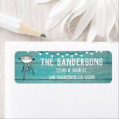 Family Reunion Annual BBQ Barbecue Rustic Etiket (Insitu)