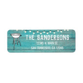 Family Reunion Annual BBQ Barbecue Rustic Etiket (Voorkant)