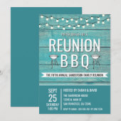 Family Reunion Annual BBQ Barbecue Rustic Kaart (Voorkant / Achterkant)