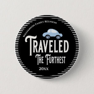 Family Reunion Award gereisd met de verste auto Ronde Button 5,7 Cm