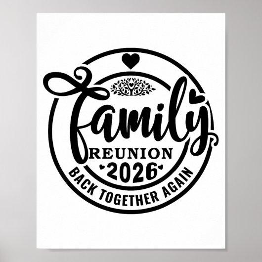 Family Reunion Back Together Again Funny Family Re Poster (Voorkant)