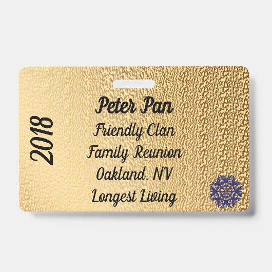 Family Reunion Badge (Front)