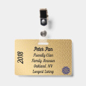 Family Reunion Badge (Front with Clip)