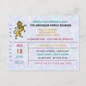 Family Reunion Band Concert Ticket Theme Retro 70s Briefkaart (Achterkant)