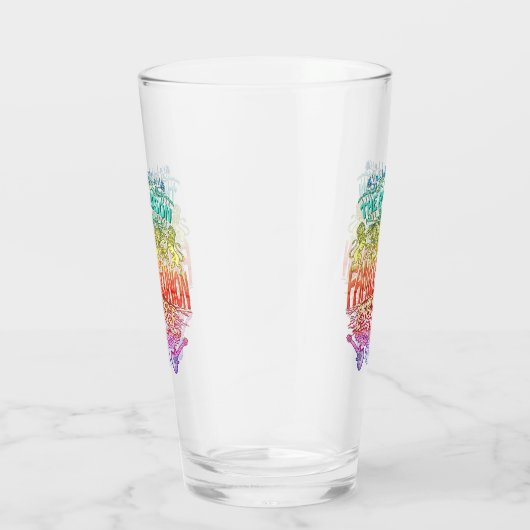 Family Reunion Band Retro 70s Concert Logo Neon Glas (Rechts)