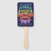 Family Reunion Band Retro 70s Concert Logo Neon Handwaaier (Voorkant)