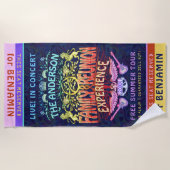 Family Reunion Band Retro 70s Concert Logo Neon Strandlaken (Voorkant)