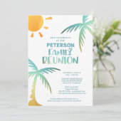 Family Reunion Beach Palm Tree Kaart (Staand voorkant)