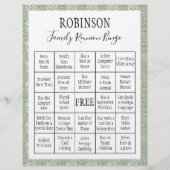 Family Reunion Bingo Game Green Tegel (Voorkant)