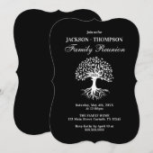 Family Reunion black and white Invitation Kaart (Voorkant / Achterkant)