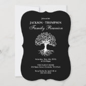 Family Reunion black and white Invitation Kaart (Voorkant)