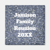 Family Reunion Blue Gray Mosaic Tegel Keepomwille Magneet (Voorkant)