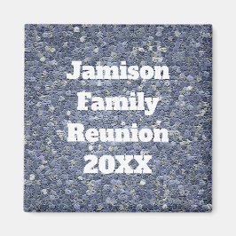 Family Reunion Blue Gray Mosaic Tegel Keepomwille Magneet