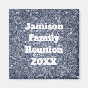 Family Reunion Blue Gray Mosaic Tegel Keepomwille Magneet