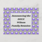 Family Reunion Blue Polka Dot Pattern Briefkaart (Voorkant)