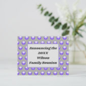 Family Reunion Blue Polka Dot Pattern Briefkaart (Staand voorkant)