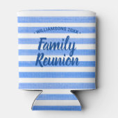 Family Reunion Blue White Stripe Blikjeskoeler (Achterkant)