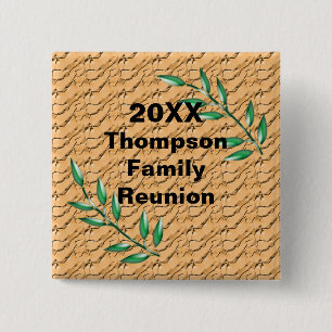 Family Reunion Branches Natuur Theme Keepomwille Vierkante Button 5,1 Cm