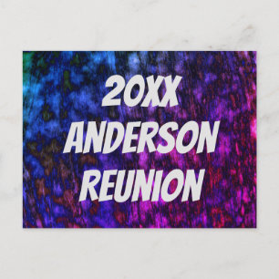 Family Reunion Bright Neon Marged Invitation Briefkaart